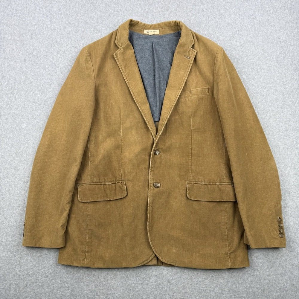 J Crew Blazer Mens Large Beige Corduroy‎ Ludlow Jacket Unstructured Cotton
